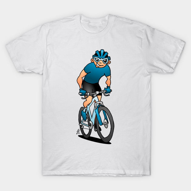 MTB - Mountain biker on his mountainbike T-Shirt-TOZ